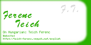 ferenc teich business card